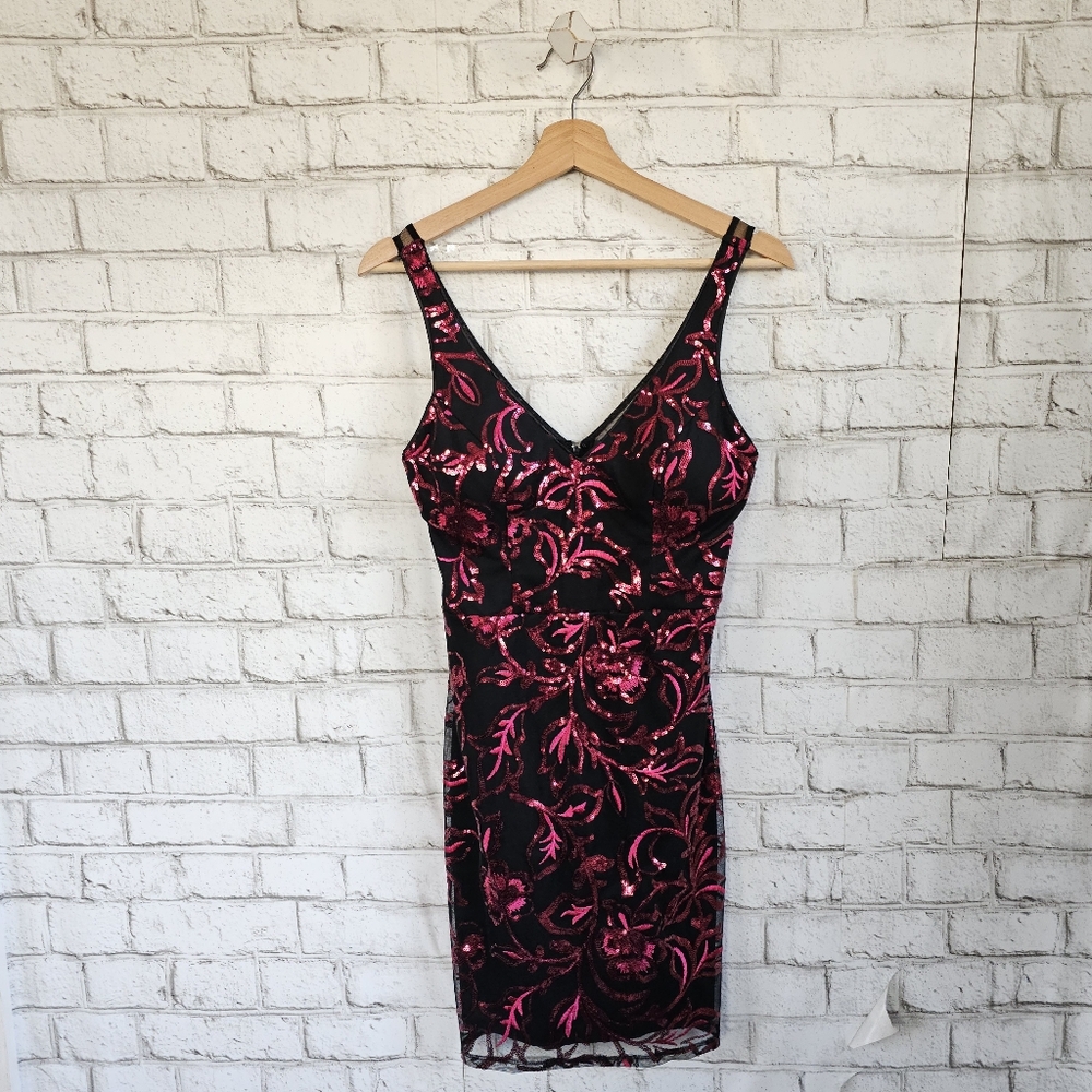 ☆ SEQUIN HEARTS Fitted Floral Dress, 7 ☆